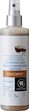 URTEKRAM Coconut leave in spray-conditioner, 250ml - Click Image to Close